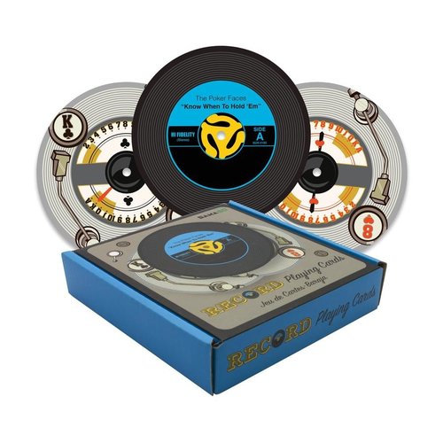 "45" Vinyl Record Shaped Playing Cards. "45" Vinyl Record Shaped Playing Cards.