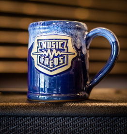 Deneen Pottery Music Freqs Handmade Mug (Blue)