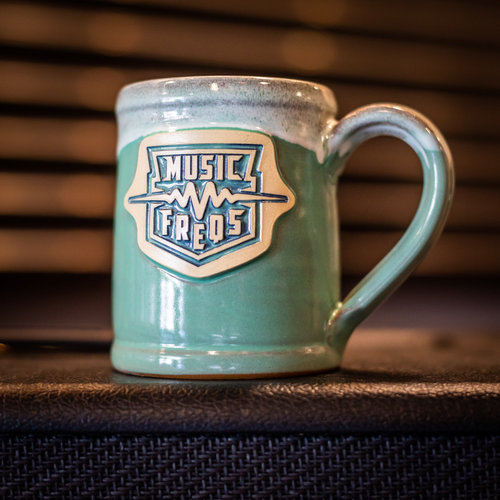 Music Freqs Handmade Mug (Teal) Music Freqs Handmade Mug (Teal)