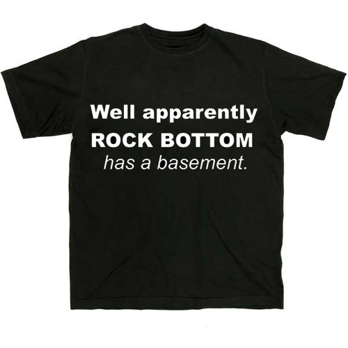 Maverick Tees Rock Bottom Has a Basement Men's T-Shirt Maverick Tees Rock Bottom Has a Basement Men's T-Shirt