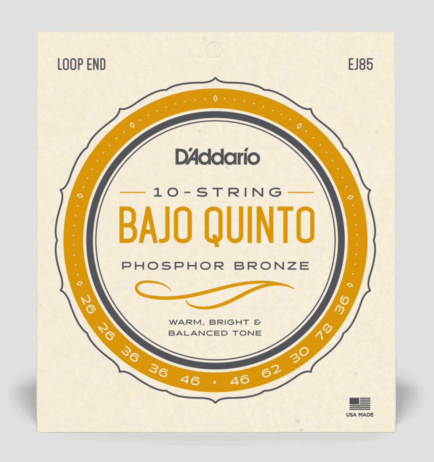 D'Addario Bajo Quinto Phosphor Bronze Strings (10-String)