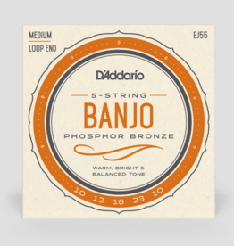 D'Addario D'Addario 5-String Banjo Strings, Phosphor Bronze, Medium