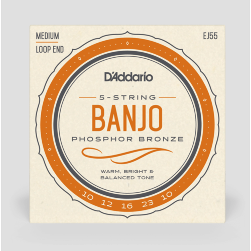 D'Addario Banjo Strings Phosphor Bronze 5-String Set - Medium D'Addario Banjo Strings Phosphor Bronze 5-String Set - Medium
