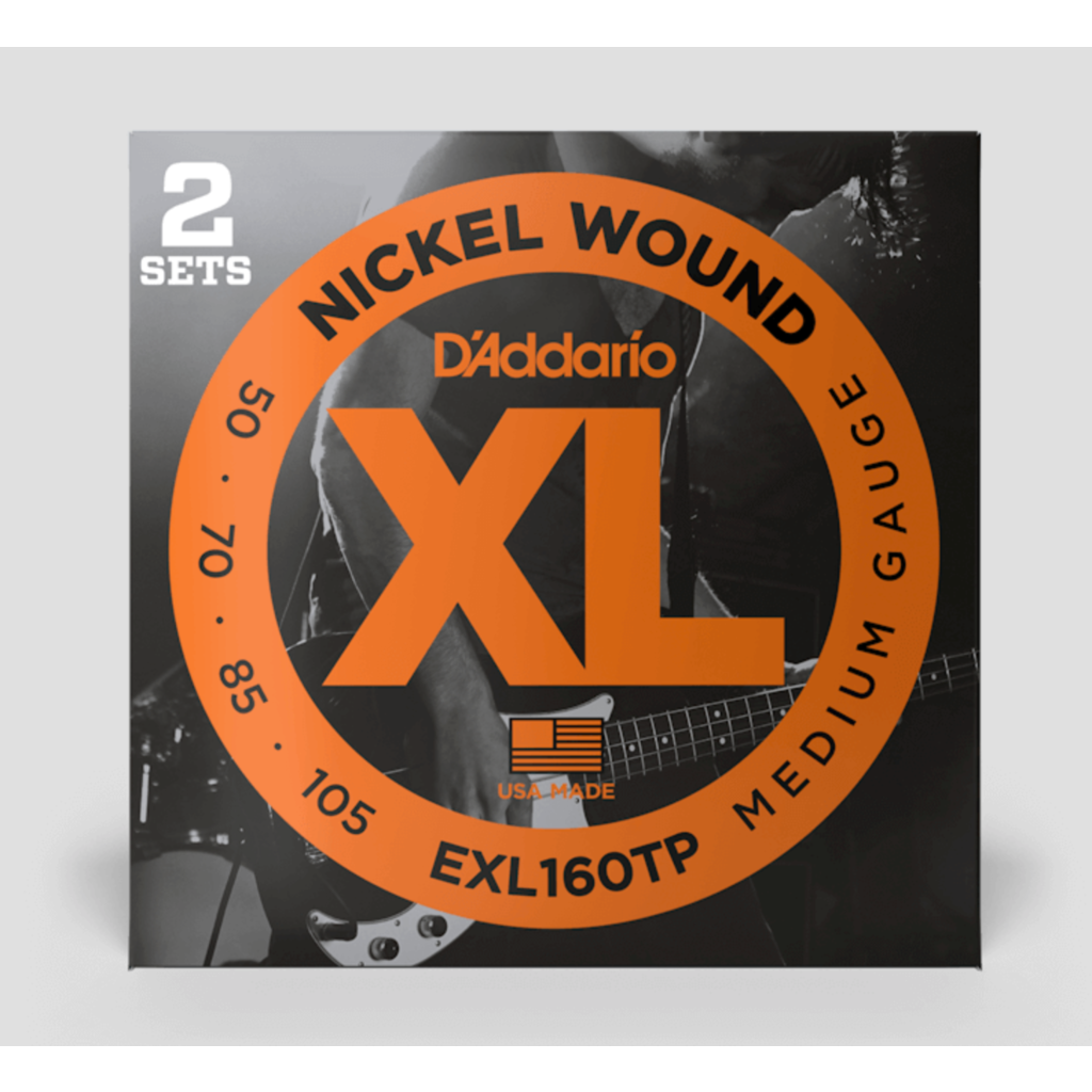 D'Addario D'Addario XL 50-105 Bass Strings, Nickel Wound, Medium (2 Sets)