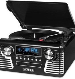 Victrola Victrola V50-200 Retro Bluetooth 7 in 1 Music Center (Black)