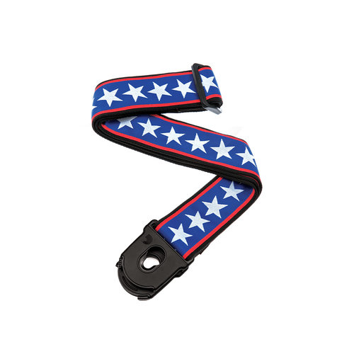 D'Addario Planet Lock Guitar Strap - Stars & Stripes D'Addario Planet Lock Guitar Strap - Stars & Stripes