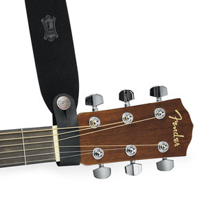 Gator Frameworks Headstock Strap Adapter for Acoustic Guitars - Black Leather