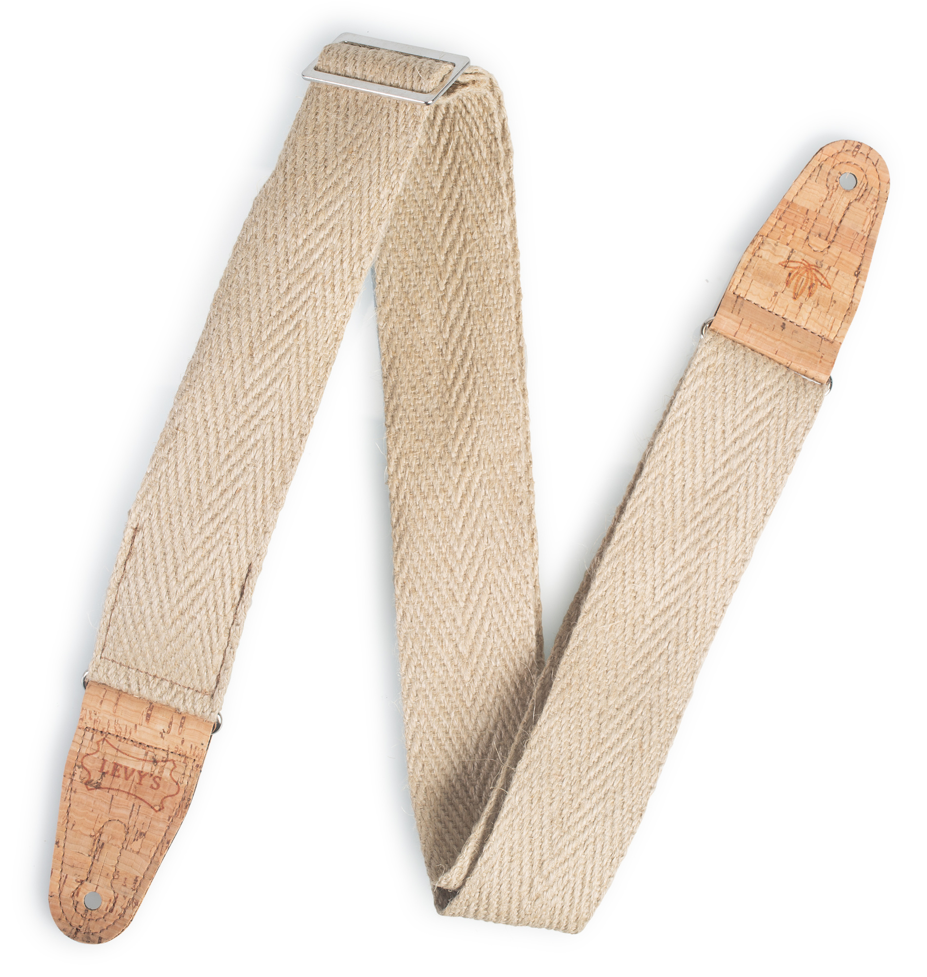 Levy's 2 Print Series Jacquard Weave Guitar Strap - White/Gold