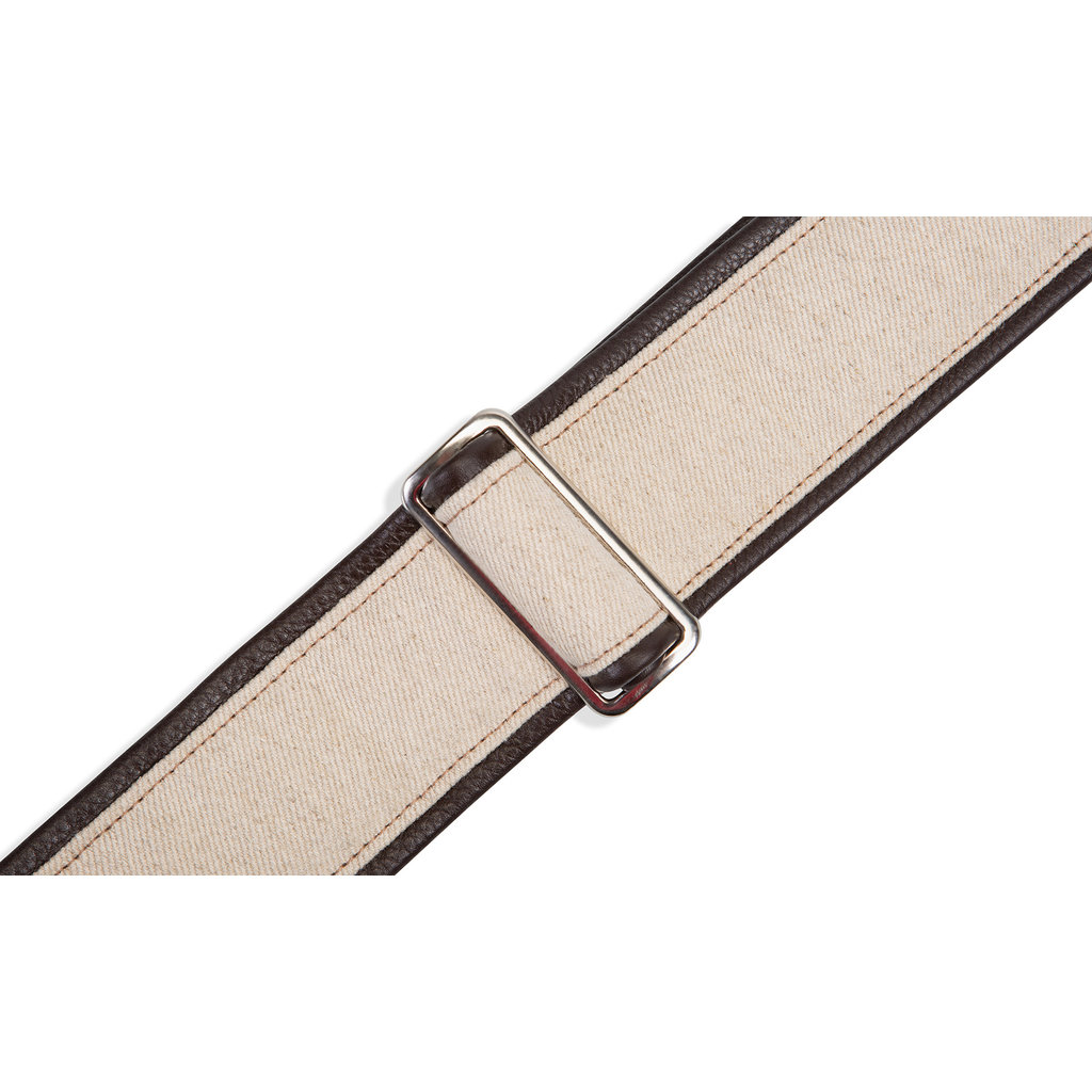 Levy's Levy's 2.5" Natural Hemp Guitar Strap (Brown Garment Leather)