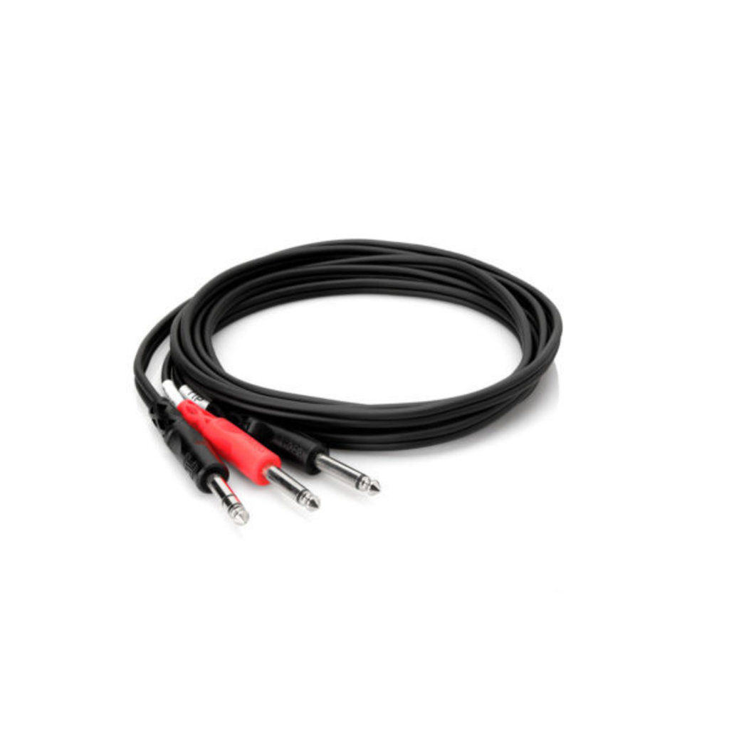 Hosa Insert Cable, 1/4 in TRS to Dual 1/4 in TS