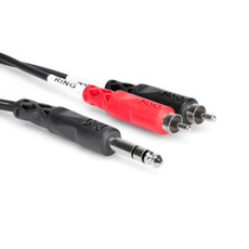 Hosa Insert Cable, 1/4 in TRS to Dual RCA