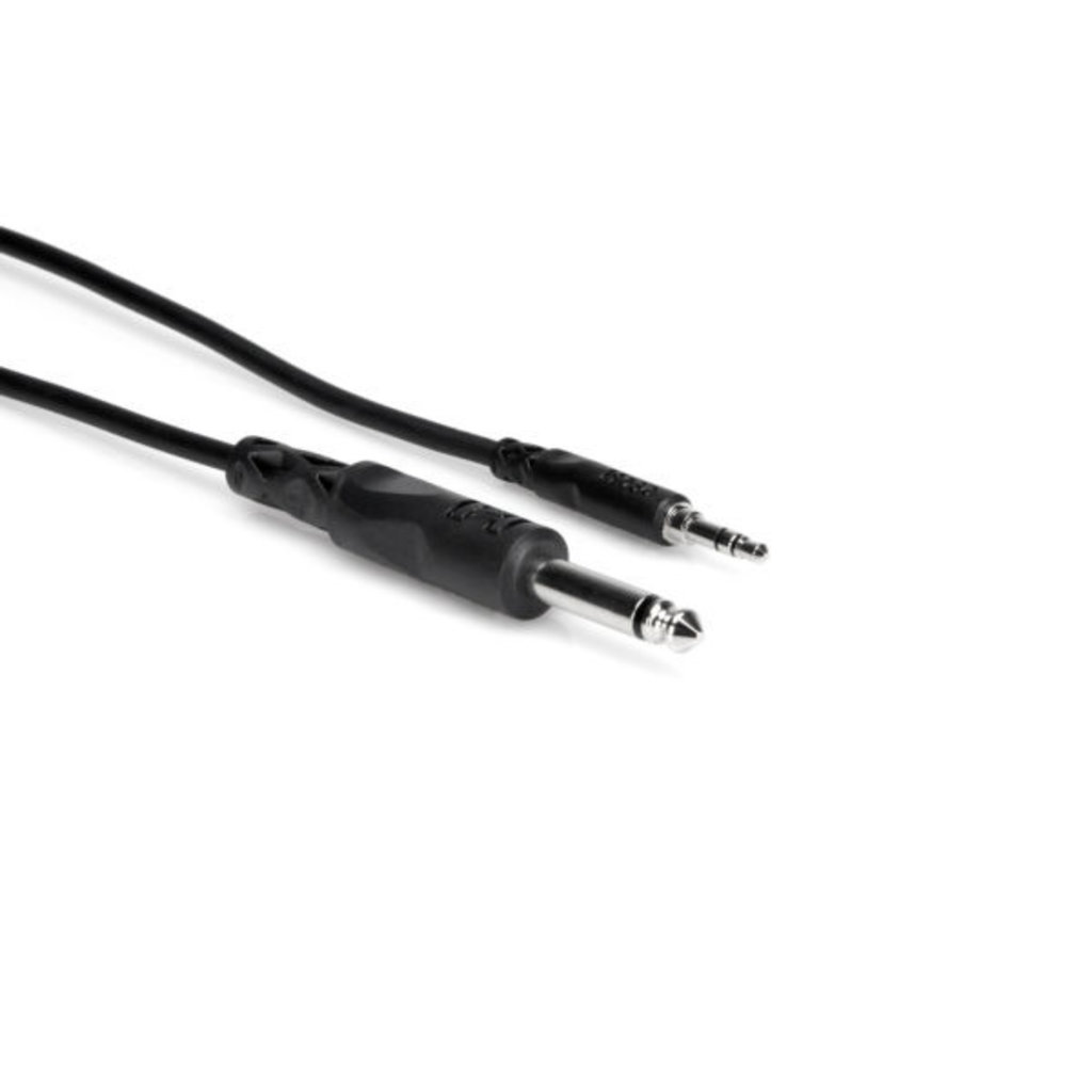 Hosa Mono Interconnect, 1/4 in TS to 3.5 mm TRS