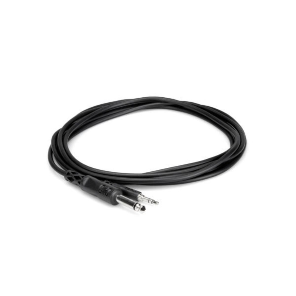 Hosa Mono Interconnect, 1/4 in TS to 3.5 mm TRS