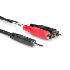 Hosa Stereo Breakout, 3.5 mm TRS to Dual RCA