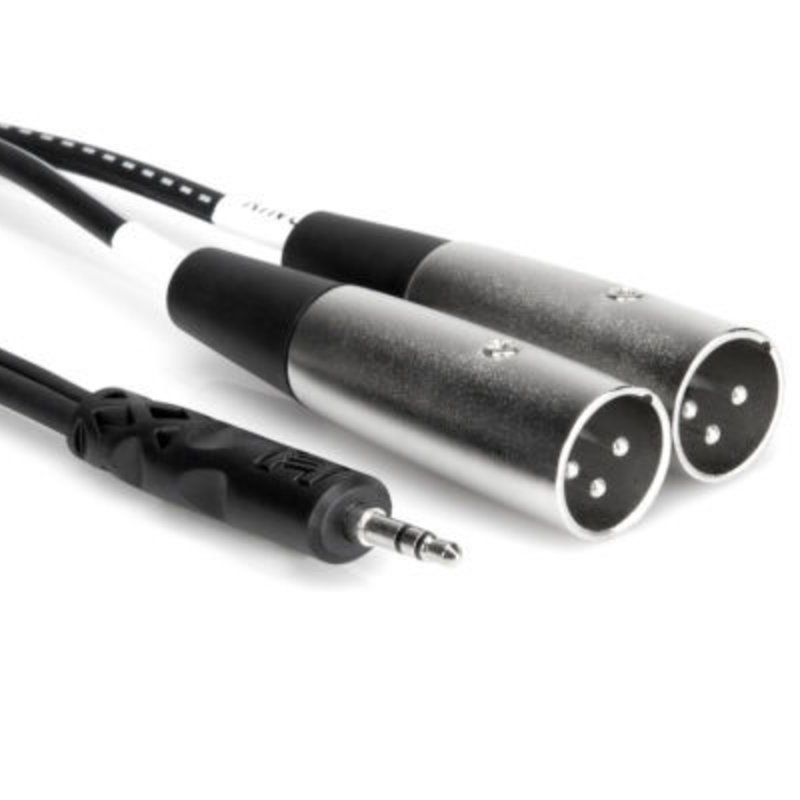 Hosa Stereo Breakout, 3.5 mm TRS to Dual XLR3M