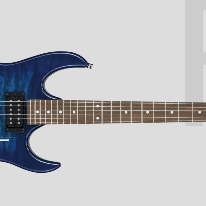 Ibanez Gio GRX70QA Electric Guitar (Transparent Blue Burst)