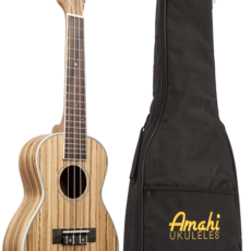 Amahi Amahi Zebrawood Concert Ukulele with Electronics