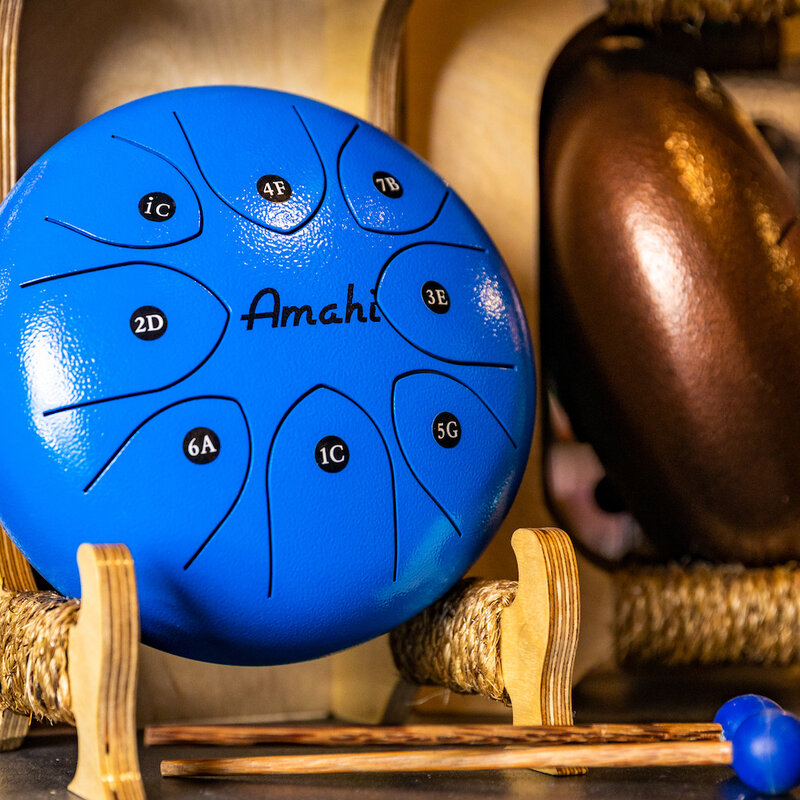 Amahi Amahi 8" Steel Tongue Drum (Blue)