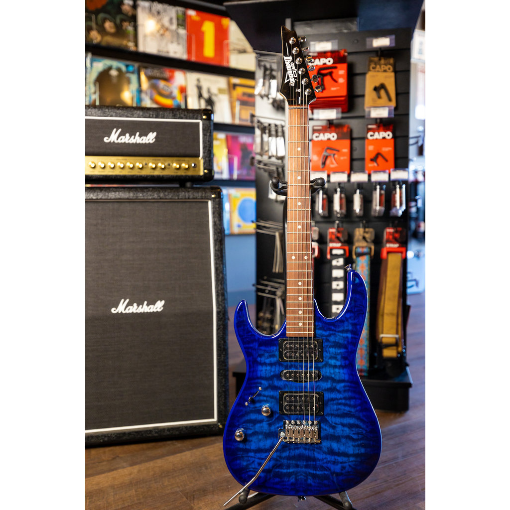 Ibanez Ibanez Gio GRX70 Electric Guitar [Left Handed] (Transparent Blue Burst)