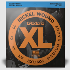 D'Addario D'Addario XL 50-105 Bass Strings, Nickel Wound, Short Scale (EXL160S)