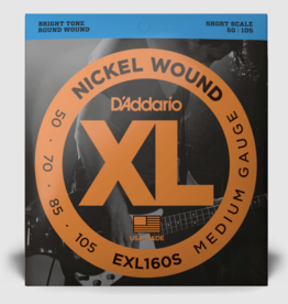 D'Addario D'Addario XL 50-105 Bass Strings, Nickel Wound, Short Scale (EXL160S)