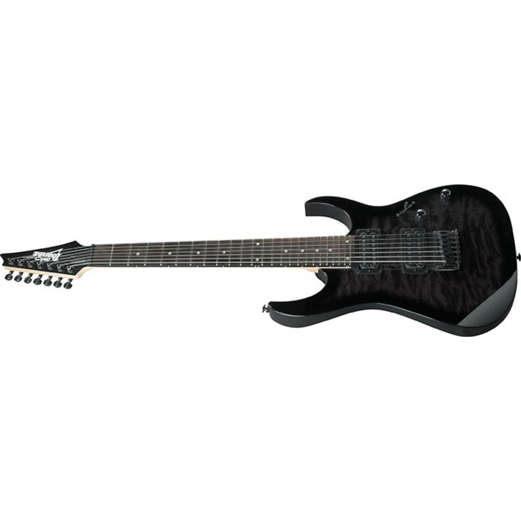 Ibanez Ibanez Gio GRG7221QA Electric Guitar [7-String] (Transparent Black Sunburst)