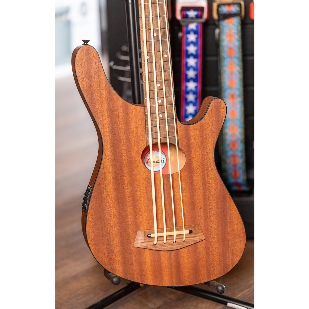 Amahi Amahi Mahogany Double Cutaway Ukulele Bass with Electronics
