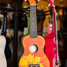 Amahi Amahi Soprano Ukulele with Orange Flower Design