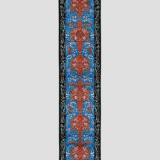 D'Addario D'Addario Eco-Comfort Guitar Strap, Woven with Blue & Orange Design
