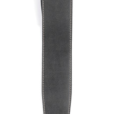 D'Addario Classic Leather Guitar Strap 2.5" - Black with Contrast Stitch