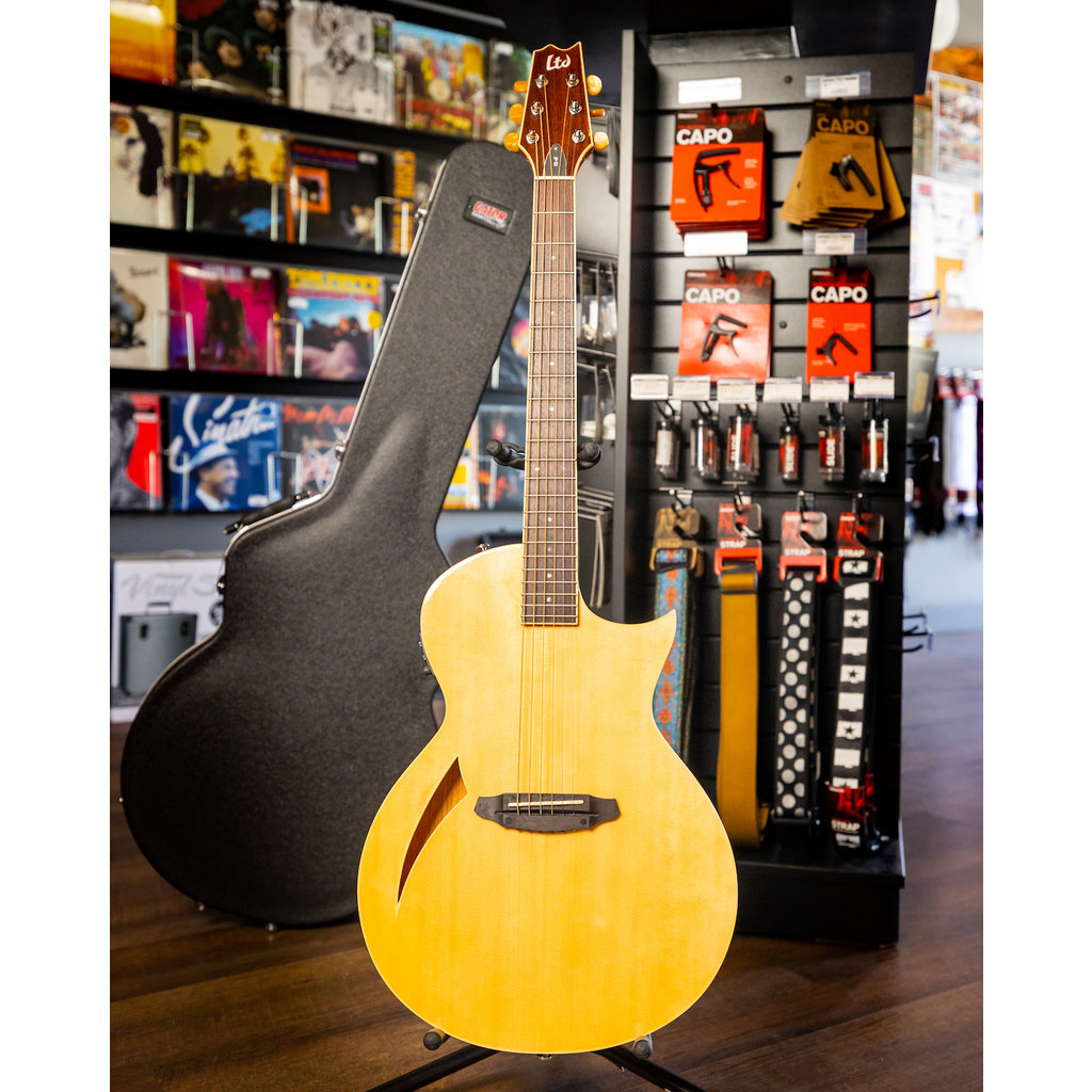 LTD TL-6 Thinline Acoustic/Electric Guitar (Natural) - Music Freqs Store