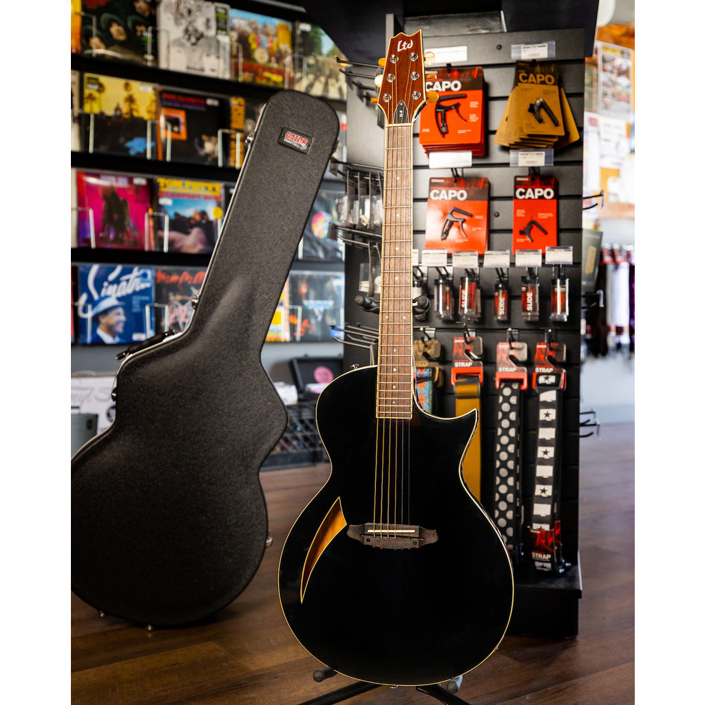 ESP/LTD LTD TL-6 Thinline Acoustic/Electric Guitar (Black)