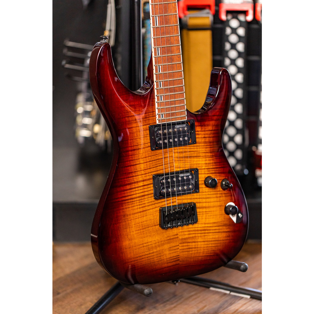 ESP/LTD LTD H-200FM Electric Guitar (Dark Brown Sunburst)