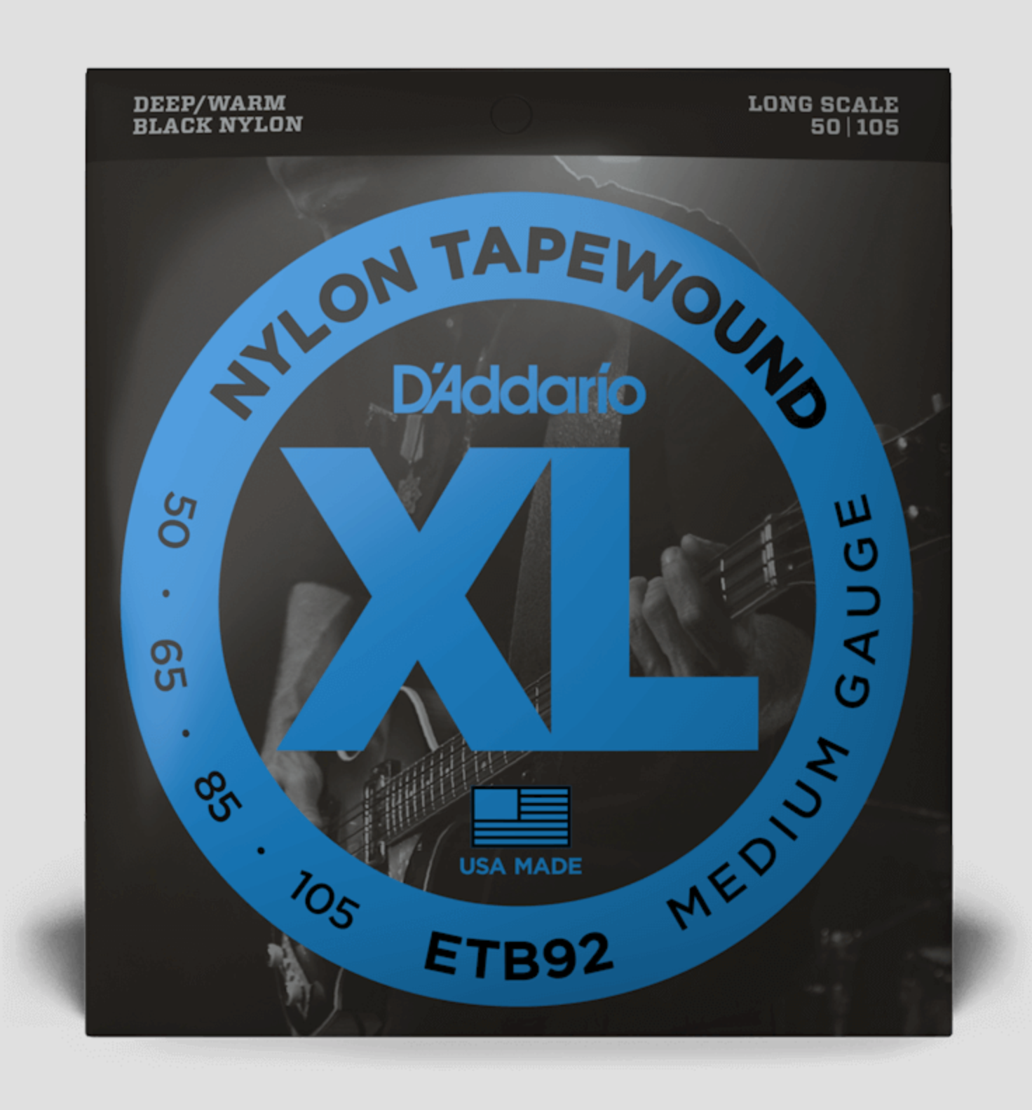 D'Addario XL 50-105 Nylon TapeWound Bass Strings