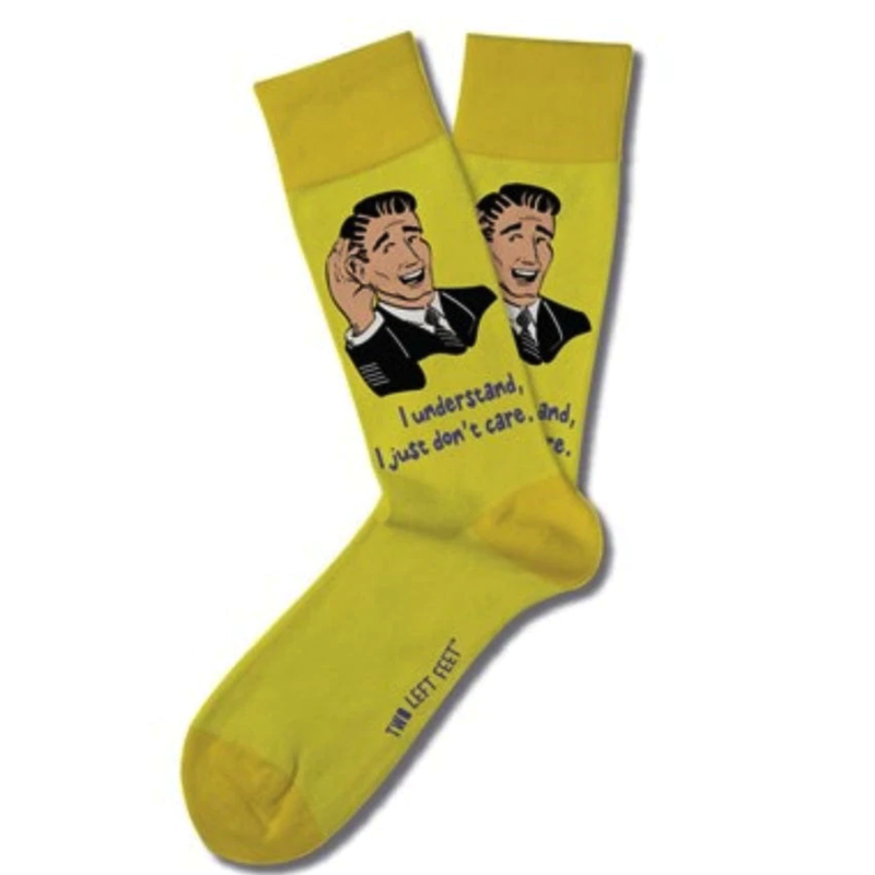 Two Left Feet I Will Pretend To Listen (Retro Remix) Socks - Music Freqs  Store