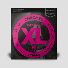 D'Addario D'Addario XL Chromes 45-132 5-String Bass Strings, Long Scale (ECB81-5)