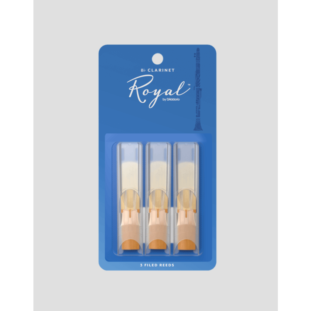 Rico Rico Royal Bb Clarinet Reeds, Strength 2.5 (3 pack)