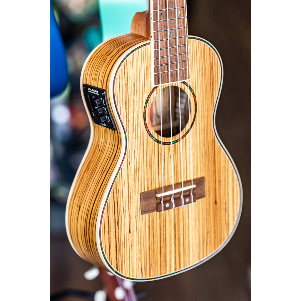 Amahi Amahi Zebrawood Concert Ukulele with EQ