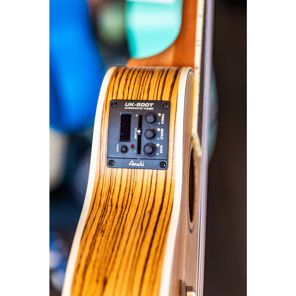 Amahi Amahi Zebrawood Concert Ukulele with EQ