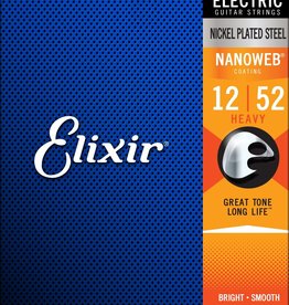 Elixir Elixir 12-52 NANOWEB Coated Electric Guitar Strings, Nickel Plated Steel