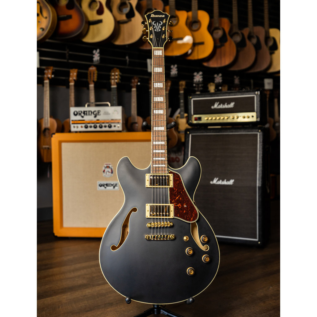 Ibanez Ibanez Artcore AS73G Semi-Hollow Electric Guitar (Black Flat)