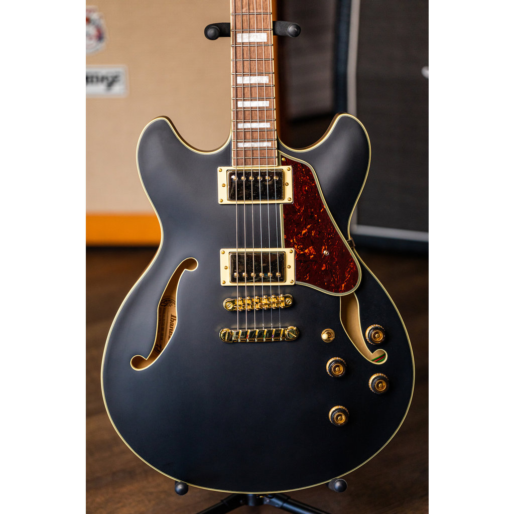 Ibanez Ibanez Artcore AS73G Semi-Hollow Electric Guitar (Black Flat)