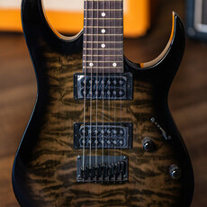 Ibanez Ibanez Gio GRG7221QA Electric Guitar [7-String] (Transparent Black Sunburst)