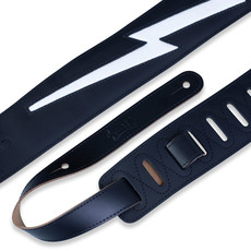 Levy's Levy's  2.5" Guitar Strap with Leather Lightning Bolt Inlay