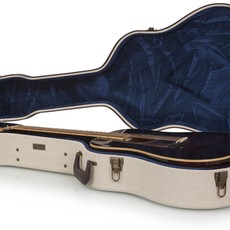 Gator Cases Gator Deluxe Wood Case for Dreadnaught Acoustics - Journeyman Burlap Exterior