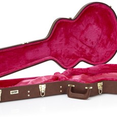 Gator Cases Gator Deluxe Wood Case for Semi-Hollow Guitars - Vintage Brown Exterior