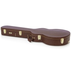 Gator Cases Gator Deluxe Wood Case for Semi-Hollow Guitars - Vintage Brown Exterior
