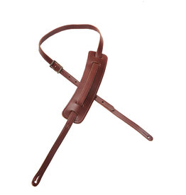 Levy's Levy's 5/8" Veg-tan Leather Guitar Strap, Classic 50's Pad & Buckle Adjustment (Burgundy)