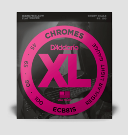 D'Addario D'Addario XL Chromes 45-100 Bass Strings, Short-Scale, Flat Wound