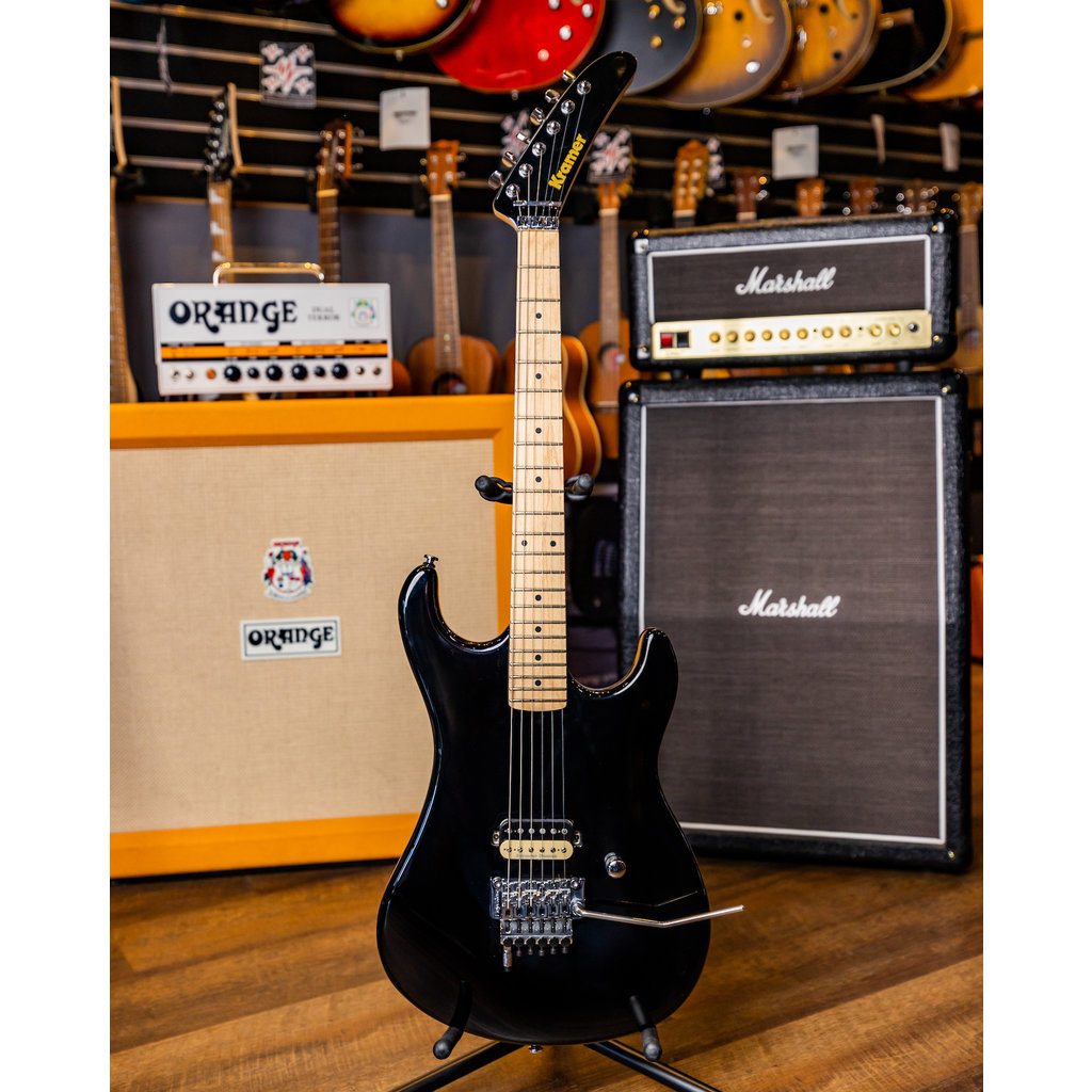 Kramer Kramer "The 84" Electric Guitar, Ebony (w/ EVH® D-Tuna)